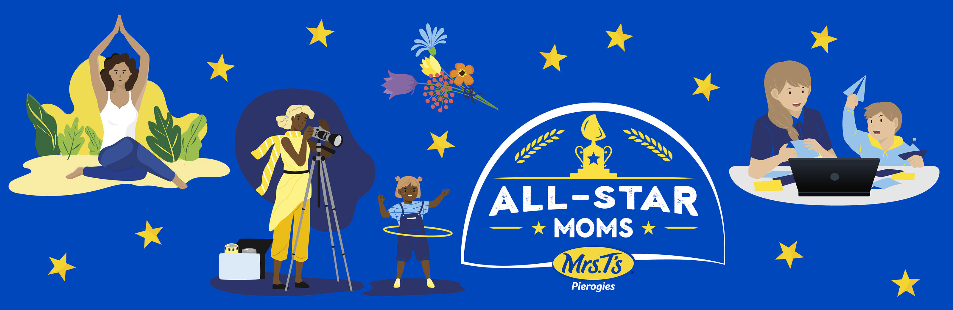 Mrs. T's Pierogies All-Star Moms banner