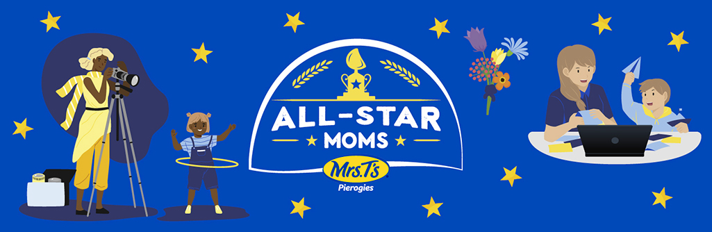 Mrs. T's Pierogies All-Star Moms banner